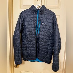 Patagonia Nano Puff quarter-zip. Blue. Medium.